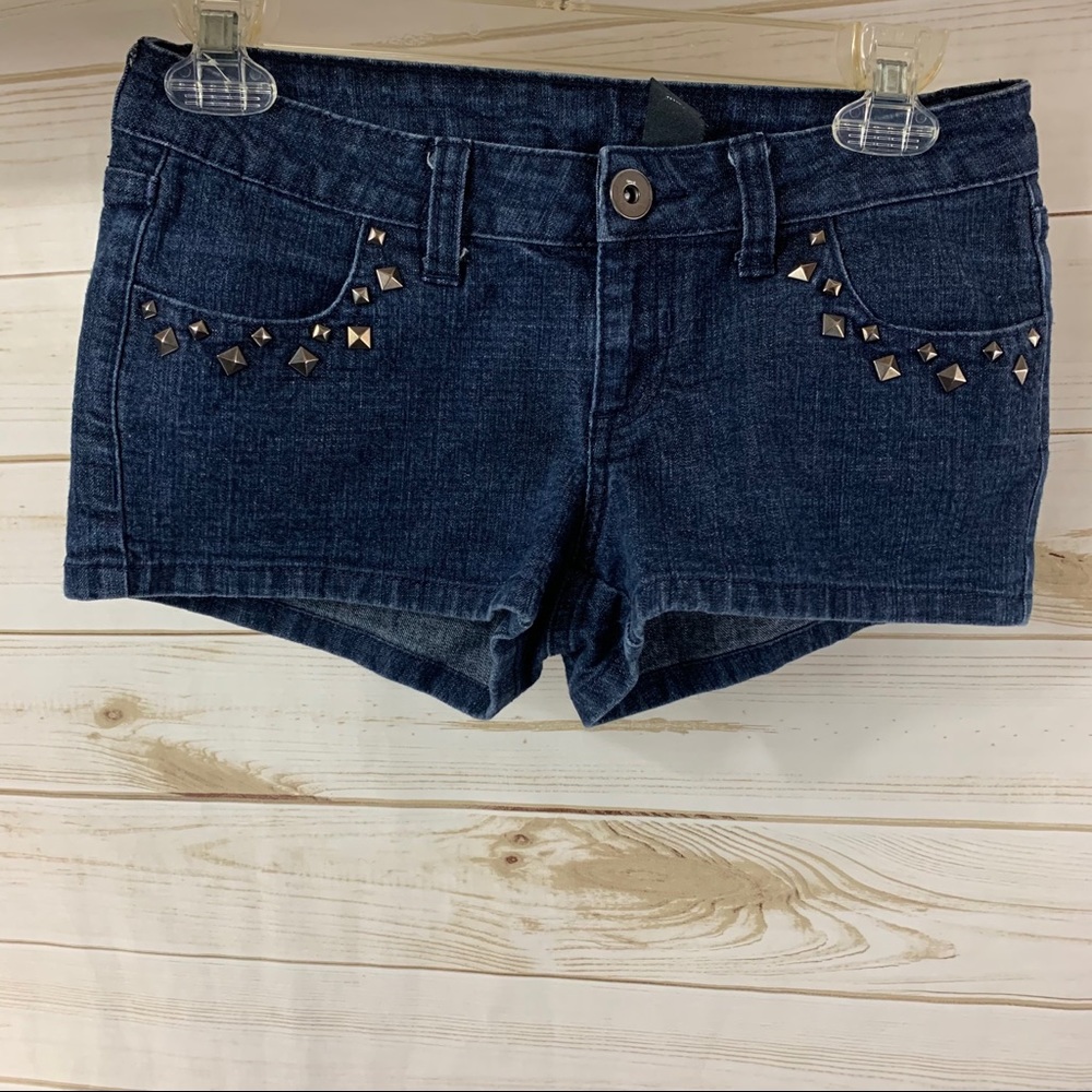City Streets Studded Jean Shorts